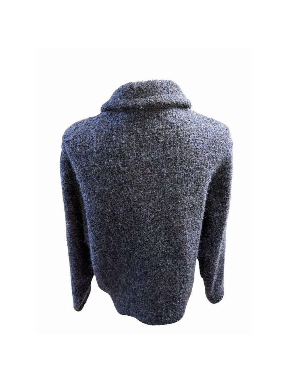 Weave of the Irish Cardigan Wool Jacket Womens L Blue Boucle Button (22” Ptp) - Picture 3 of 9